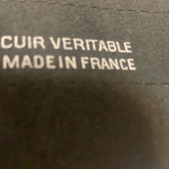 CUIR VERITABLE 35”. MADE IN FRANCE  BLACK LEA.BELT - Picture 6 of 13